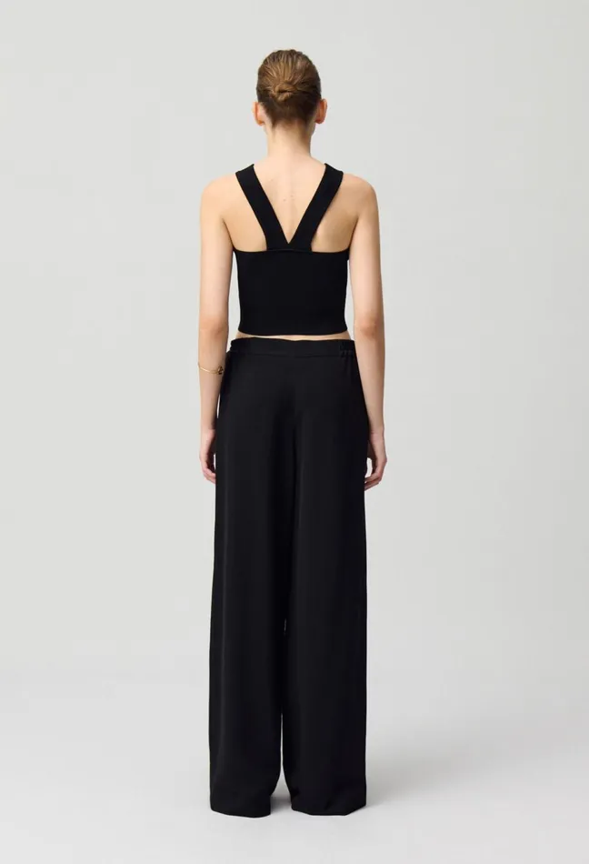 Claudie Pierlot Fine Knit Bow Top Black Women Tops And Shirts Claudie Pierlot Fine Knit Bow Top Black Women Tops And Shirts