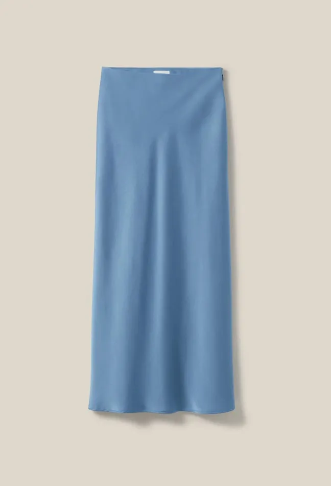 Claudie Pierlot Flowing Satin Midi Skirt Storm Women Skirts And Shorts Claudie Pierlot Flowing Satin Midi Skirt Storm Women Skirts And Shorts