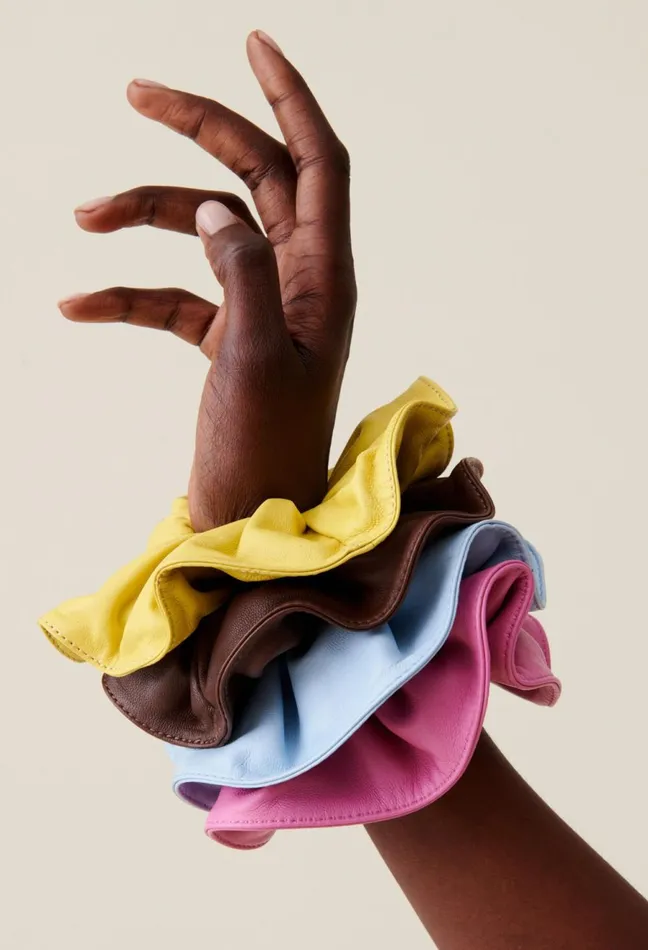 Claudie Pierlot Leather Scrunchie With Topstitching Pink Women Jewellery And Scrunchies Claudie Pierlot Leather Scrunchie With Topstitching Pink Women Jewellery And Scrunchies