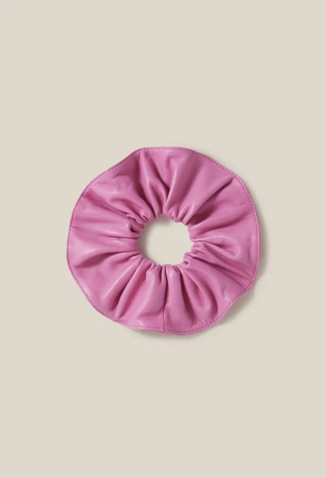 Claudie Pierlot Leather Scrunchie With Topstitching Pink Women Jewellery And Scrunchies Claudie Pierlot Leather Scrunchie With Topstitching Pink Women Jewellery And Scrunchies