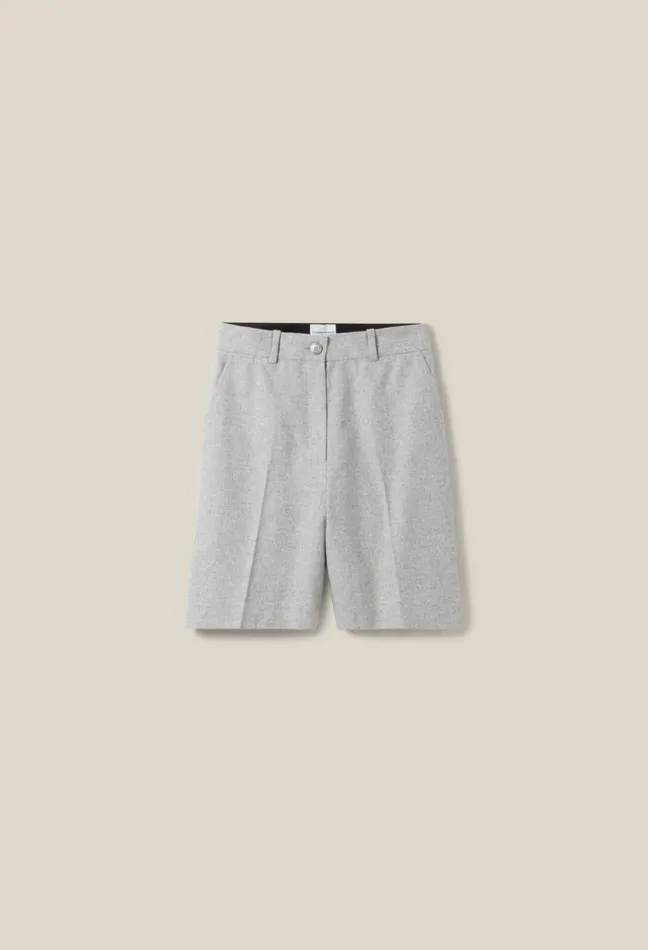 Claudie Pierlot Light Grey Straight Bermuda Light Grey Women Skirts And Shorts Claudie Pierlot Light Grey Straight Bermuda Light Grey Women Skirts And Shorts