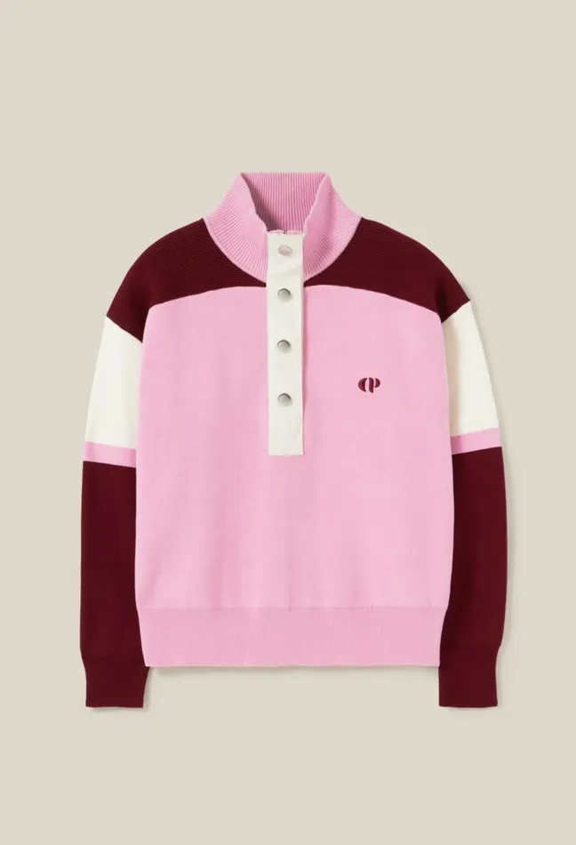 Claudie Pierlot Minimum Trucker Collar Sweatshirt Pale Pink Women Sweatshirts Claudie Pierlot Minimum Trucker Collar Sweatshirt Pale Pink Women Sweatshirts