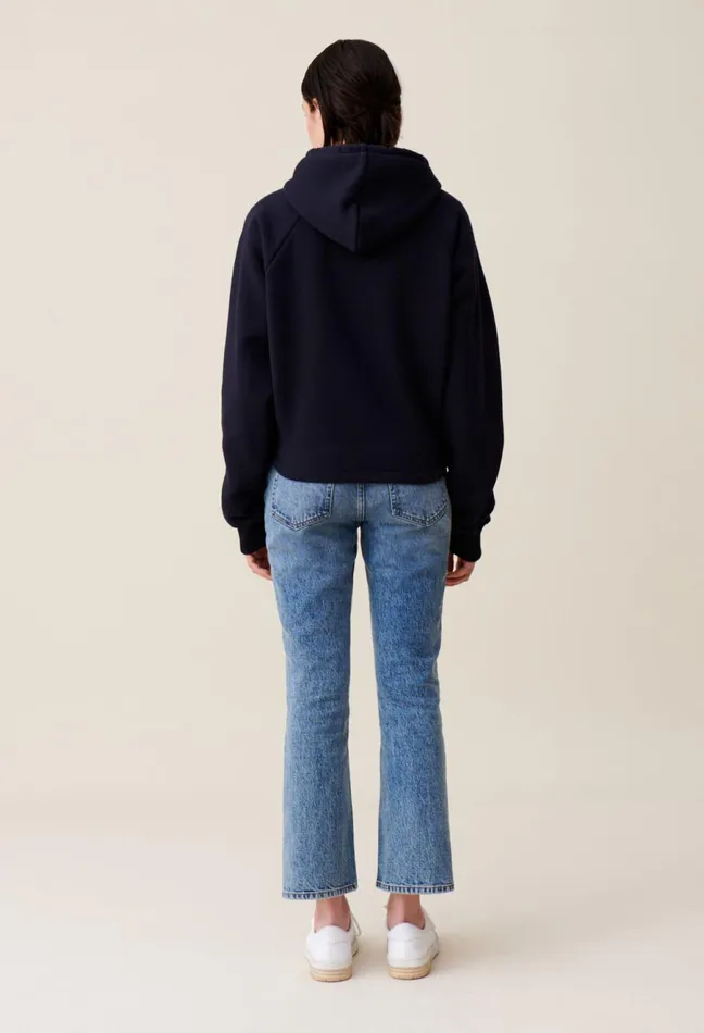 Claudie Pierlot Navy Hooded Sweatshirt Women Sweatshirts Claudie Pierlot Navy Hooded Sweatshirt Women Sweatshirts