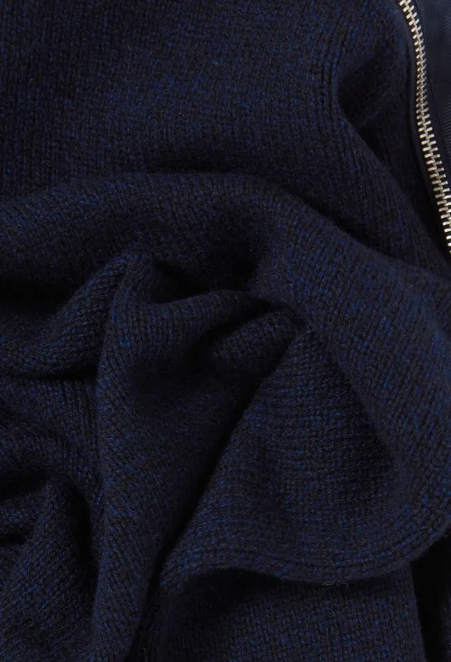 Claudie Pierlot Navy ZipUp Turtleneck Jumper China Blue Women Knitwear And Cardigans Claudie Pierlot Navy ZipUp Turtleneck Jumper China Blue Women Knitwear And Cardigans