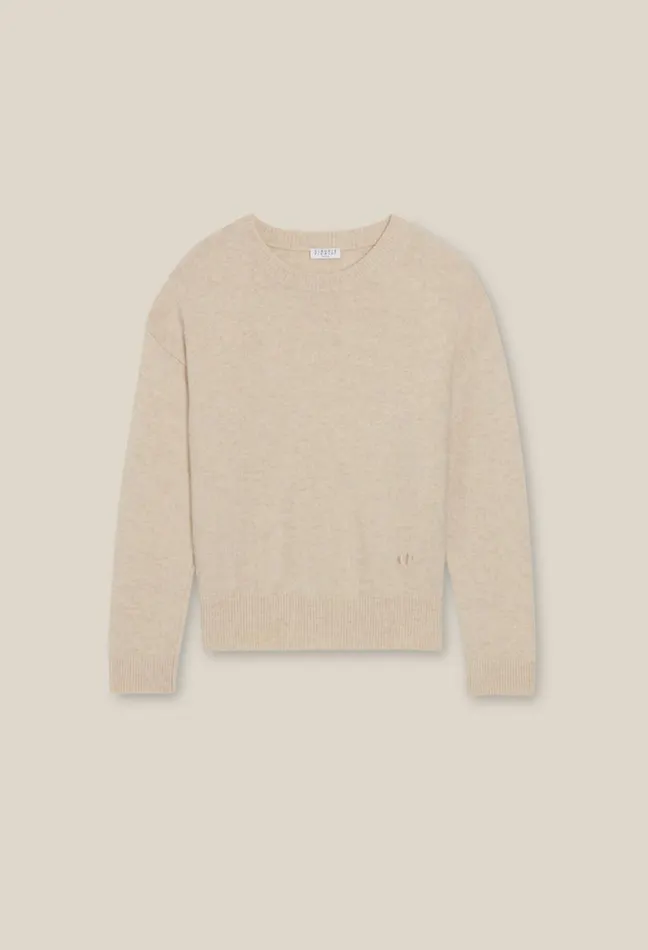 Claudie Pierlot Pull 100 Cachemire Beige Marble Women Knitwear And Cardigans Claudie Pierlot Pull 100 Cachemire Beige Marble Women Knitwear And Cardigans