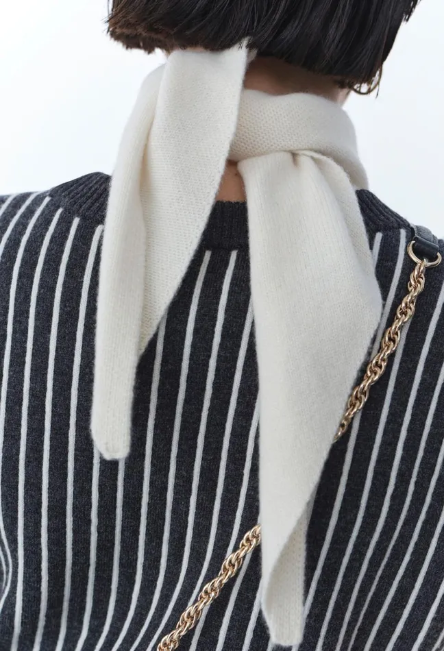 Claudie Pierlot Sleeveless Striped Knit Top Mottled Grey Women Knitwear And Cardigans Claudie Pierlot Sleeveless Striped Knit Top Mottled Grey Women Knitwear And Cardigans