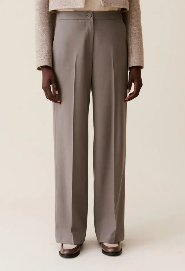 Claudie Pierlot Straight Trousers Taupe Women Jeans And Trousers