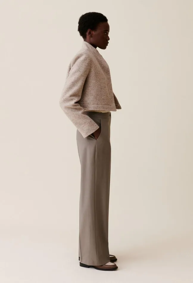 Claudie Pierlot Straight Trousers Taupe Women Jeans And Trousers