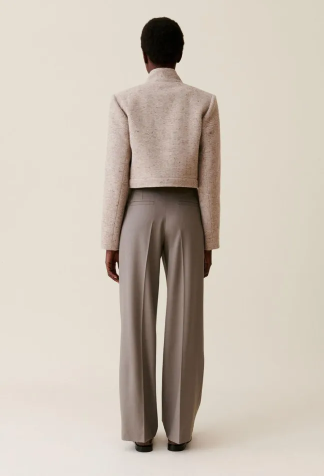 Claudie Pierlot Straight Trousers Taupe Women Jeans And Trousers