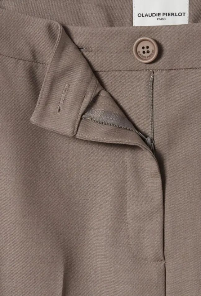 Claudie Pierlot Straight Trousers Taupe Women Jeans And Trousers
