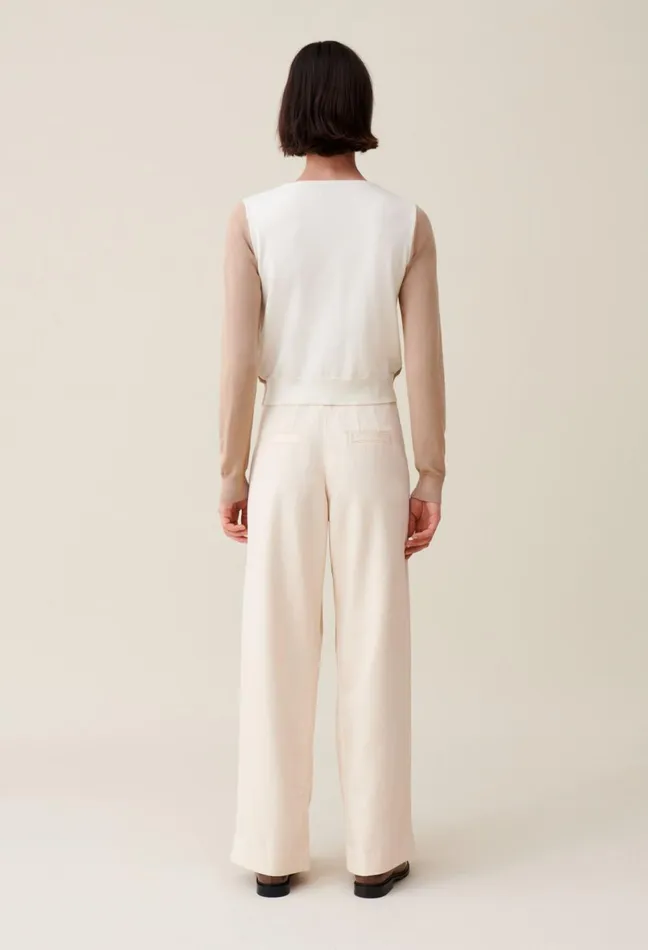 Claudie Pierlot Tonal Cropped Sweater Beige Women Knitwear And Cardigans Claudie Pierlot Tonal Cropped Sweater Beige Women Knitwear And Cardigans