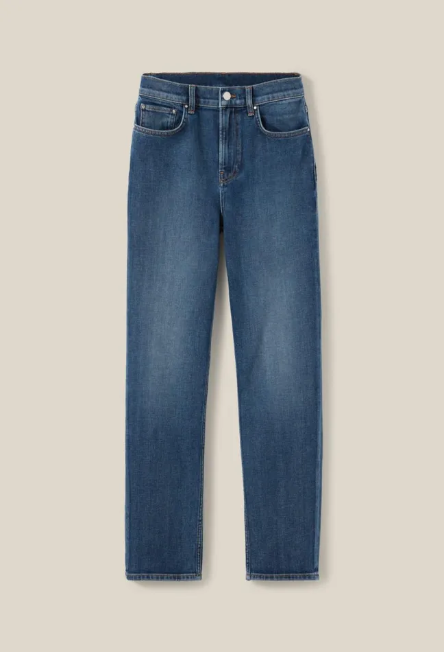 Claudie Pierlot Toto Jeans With Logo On Back Pocket Blue Denim Women Jeans And Trousers Claudie Pierlot Toto Jeans With Logo On Back Pocket Blue Denim Women Jeans And Trousers