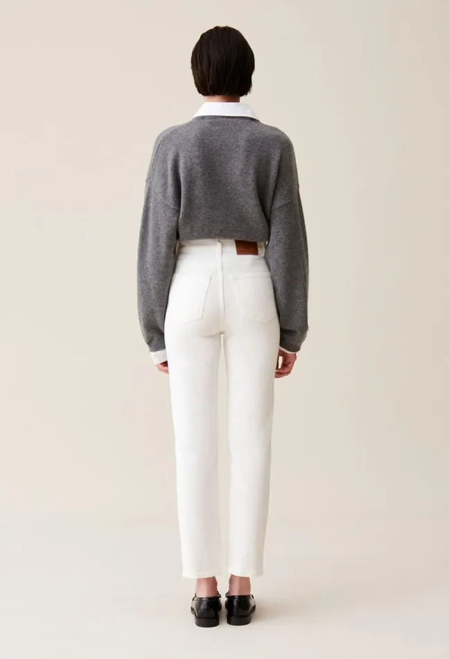 Claudie Pierlot Toto Slim 78 Jeans Ecru Women Jeans And Trousers Claudie Pierlot Toto Slim 78 Jeans Ecru Women Jeans And Trousers