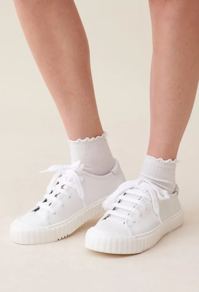 Claudie Pierlot White Leather Trainers Women Sneakers