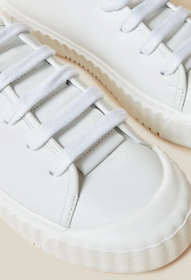 Claudie Pierlot White Leather Trainers Women Sneakers Claudie Pierlot White Leather Trainers Women Sneakers