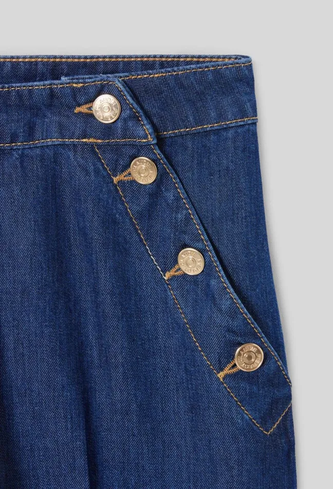 Claudie Pierlot WideLeg Sailor Trousers Indigo Denim Women Jeans And Trousers Claudie Pierlot WideLeg Sailor Trousers Indigo Denim Women Jeans And Trousers