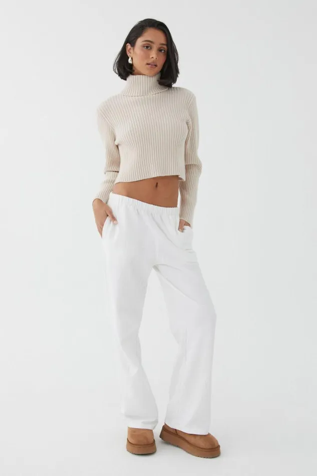 Clothing Supr Knitwear Wren Roll Neck Knit Jumper Vanilla Beige