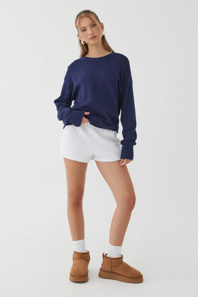 Clothing Supr Knitwear Zoey Crew Neck Jumper Varsity Navy