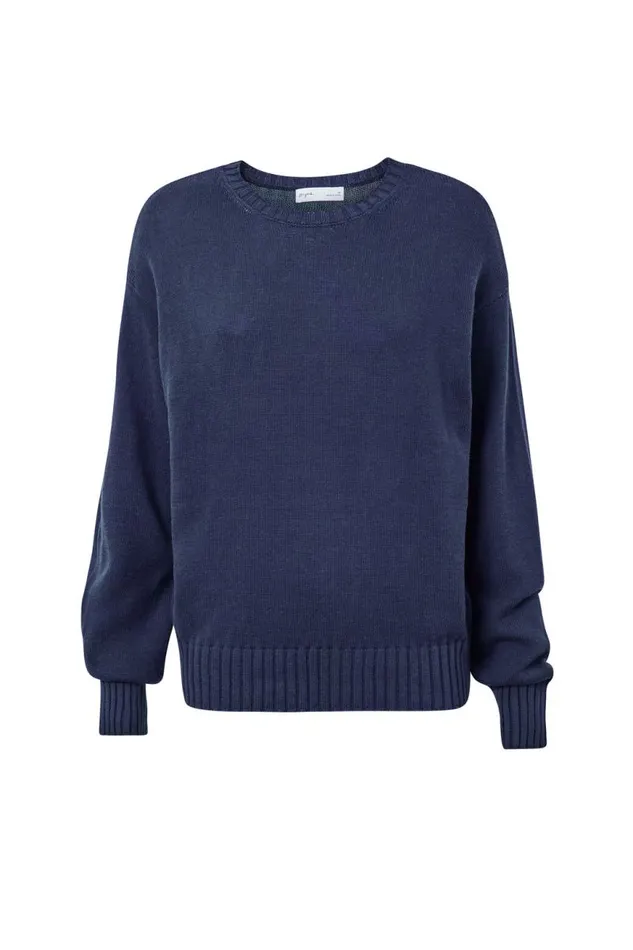 Clothing Supr Knitwear Zoey Crew Neck Jumper Varsity Navy