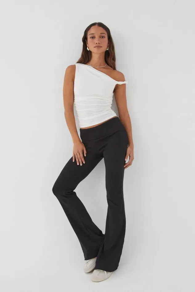 Clothing Supr Pants Fold Back Flare Pant Black