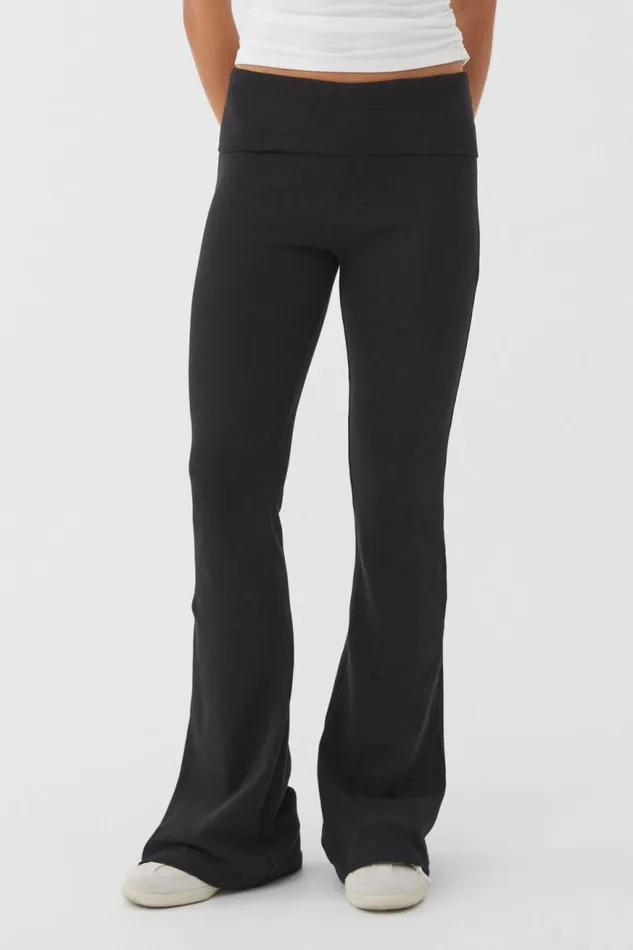 Clothing Supr Pants Fold Back Flare Pant Black
