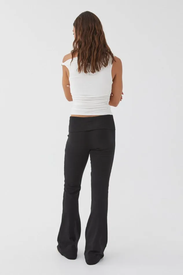 Clothing Supr Pants Fold Back Flare Pant Black