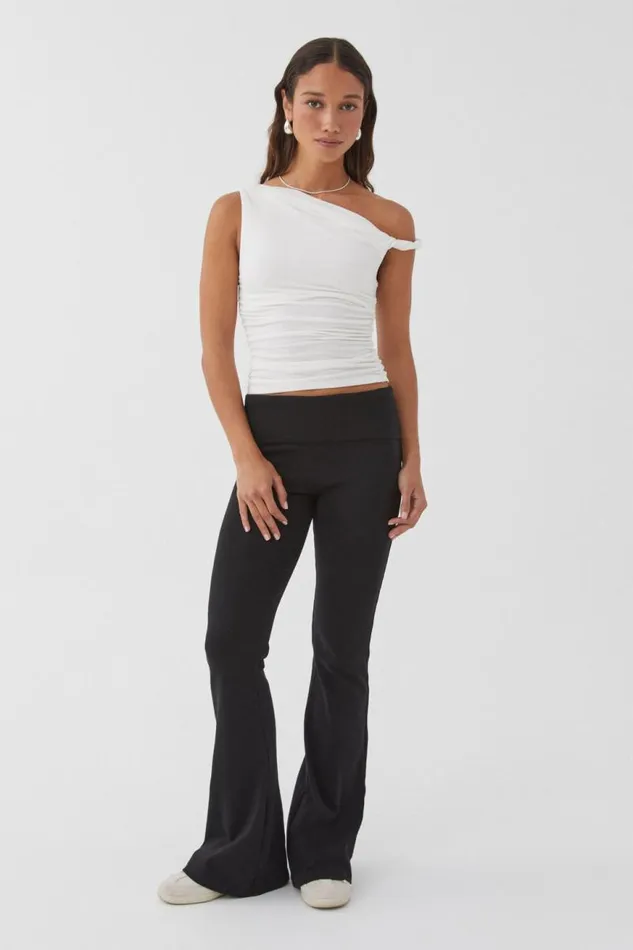 Clothing Supr Pants Fold Back Flare Pant Black