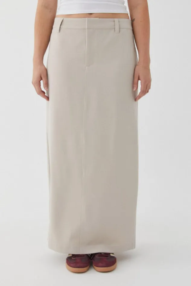 Clothing Supr Skirts Chloe Tailored Maxi Skirt Canvas Beige