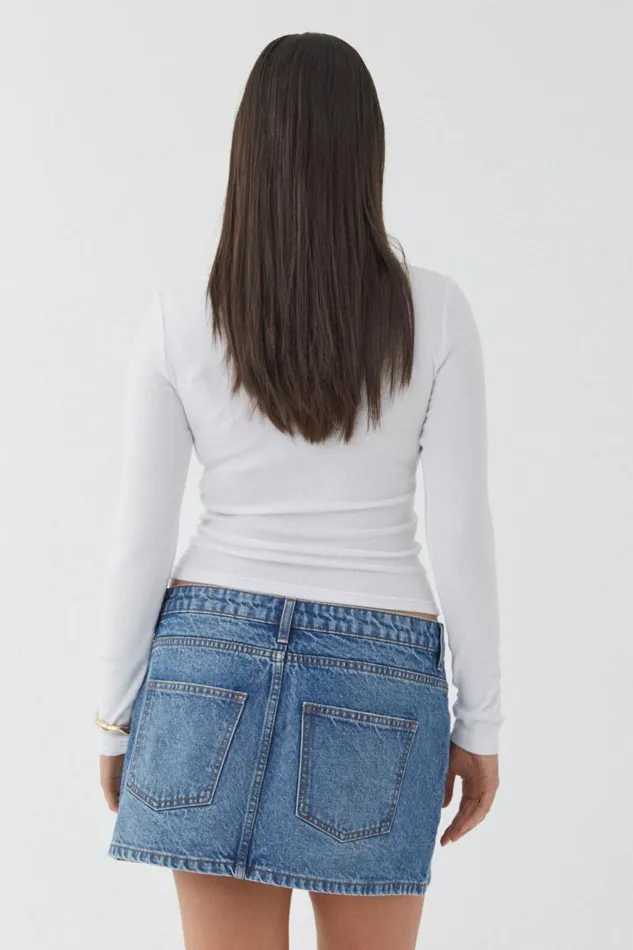 Clothing Supr Skirts Maya Denim Mini Skirt Winter Blue Clothing Supr Skirts Maya Denim Mini Skirt Winter Blue