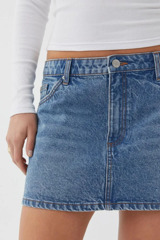 Clothing Supr Skirts Maya Denim Mini Skirt Winter Blue Clothing Supr Skirts Maya Denim Mini Skirt Winter Blue