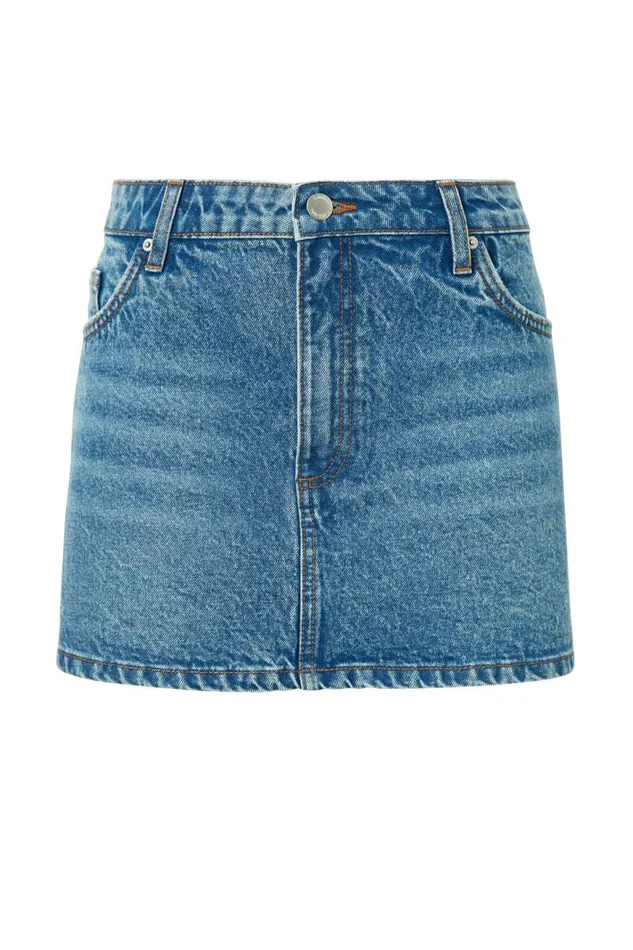 Clothing Supr Skirts Maya Denim Mini Skirt Winter Blue Clothing Supr Skirts Maya Denim Mini Skirt Winter Blue