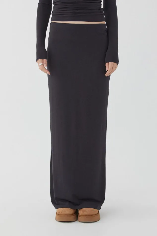 Clothing Supr Skirts Soft Hipster Maxi Skirt Black Clothing Supr Skirts Soft Hipster Maxi Skirt Black