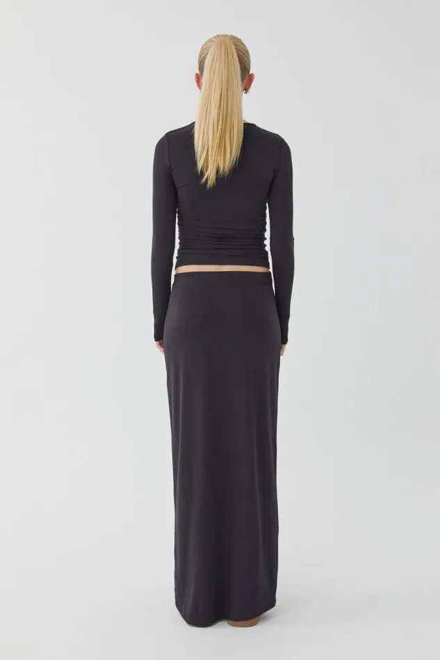 Clothing Supr Skirts Soft Hipster Maxi Skirt Black Clothing Supr Skirts Soft Hipster Maxi Skirt Black