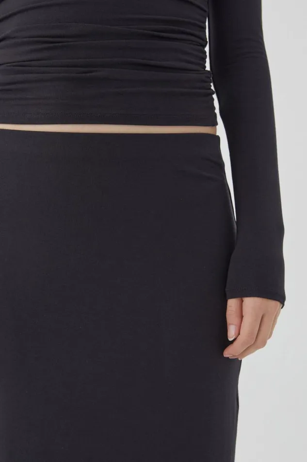 Clothing Supr Skirts Soft Hipster Maxi Skirt Black Clothing Supr Skirts Soft Hipster Maxi Skirt Black