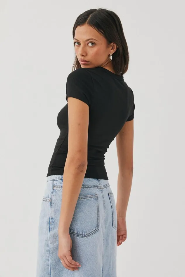 Clothing Supr T Shirts Court Tee Black