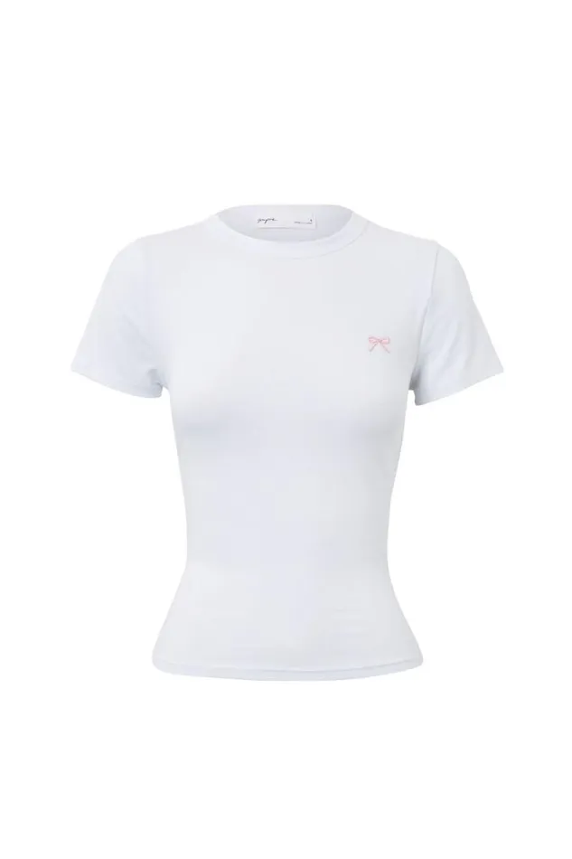 Clothing Supr T Shirts Embroidered Bow Fitted Tee Whitebow Clothing Supr T Shirts Embroidered Bow Fitted Tee Whitebow