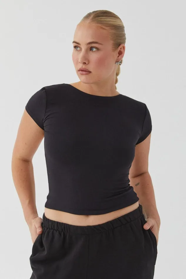 Clothing Supr T Shirts Soft Backless Tee Black