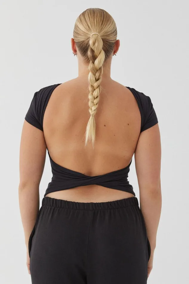 Clothing Supr T Shirts Soft Backless Tee Black