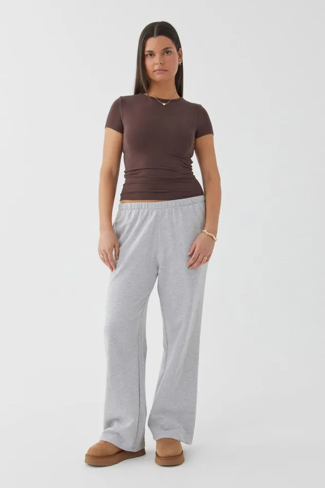 Clothing Supr T Shirts Soft Longline Tee Espresso Brown
