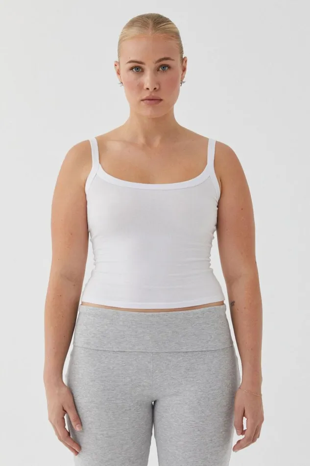 Clothing Supr Tank Tops Kiki Scoop Neck Tank White
