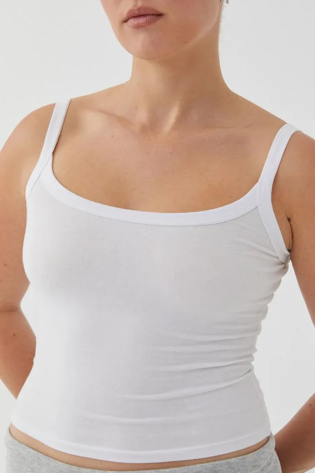 Clothing Supr Tank Tops Kiki Scoop Neck Tank White