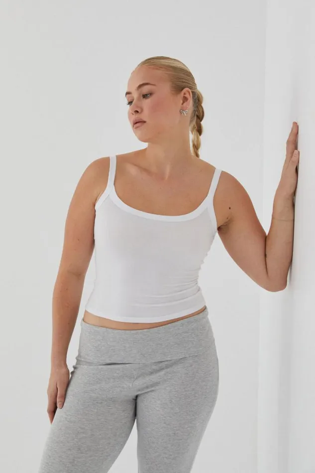 Clothing Supr Tank Tops Kiki Scoop Neck Tank White