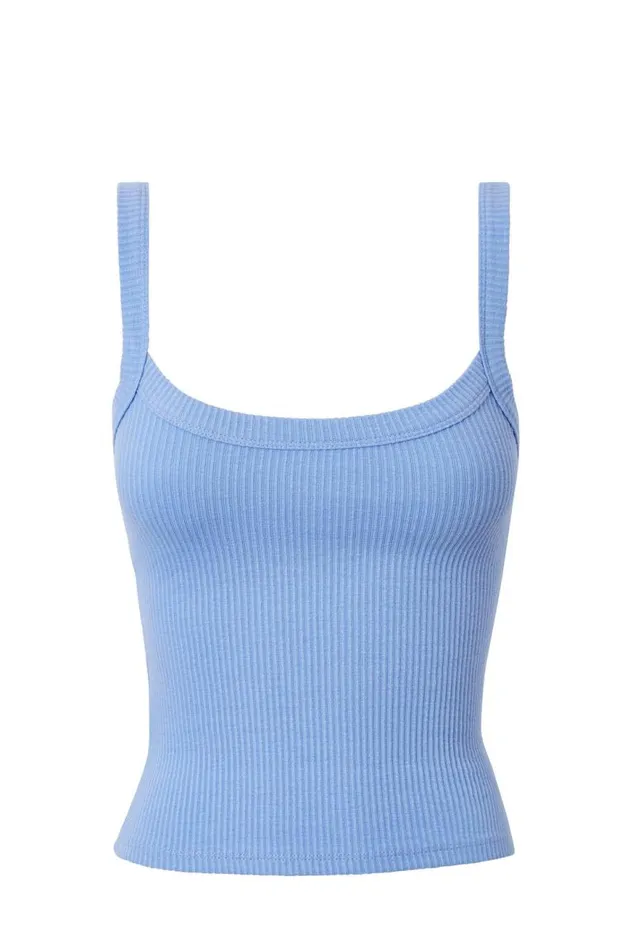 Clothing Supr Tank Tops Riri Scoop Neck Tank Glazed Blue
