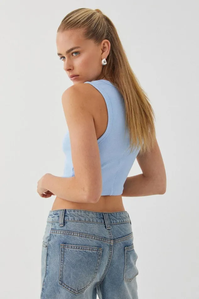 Clothing Supr Tank Tops Taylor Scoop Neck Tank Rumour Blue