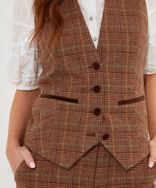 Coats and Jackets Apparel Heritage Check Waistcoat Brown Joebrowns Coats and Jackets Apparel Heritage Check Waistcoat Brown Joebrowns