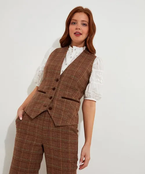 Coats and Jackets Apparel Heritage Check Waistcoat Brown Joebrowns Coats and Jackets Apparel Heritage Check Waistcoat Brown Joebrowns
