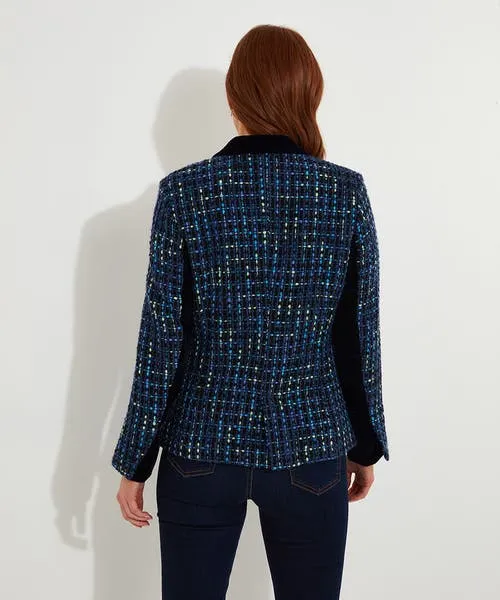 Coats and Jackets Tiah Tweed Jacket Blue Joebrowns Apparel Coats and Jackets Tiah Tweed Jacket Blue Joebrowns Apparel