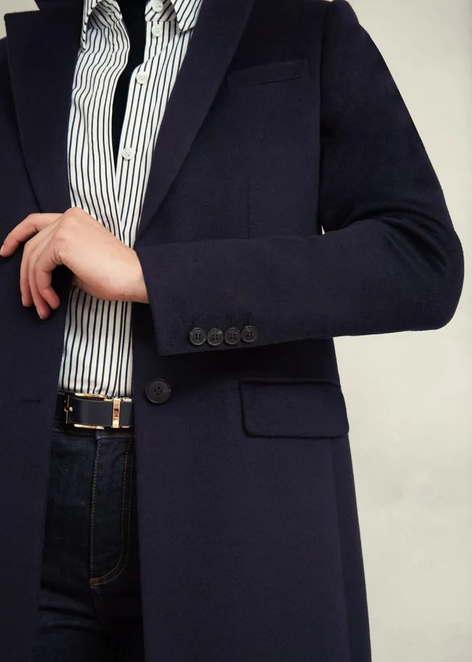 Coats and Jackets Women HOBBS Cavendish Wool Coat Navy