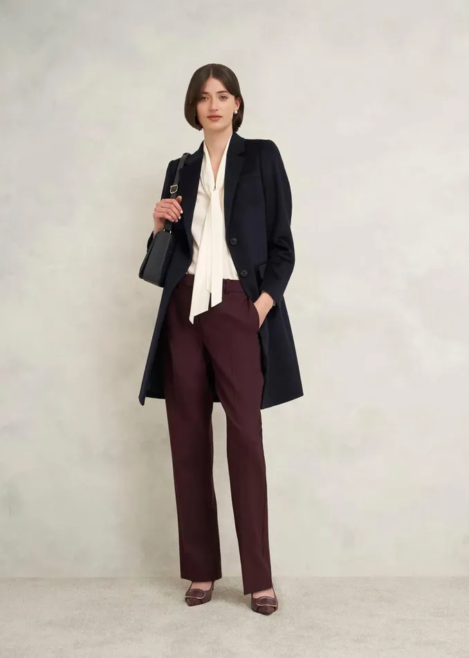 Coats and Jackets Women HOBBS Cavendish Wool Coat Navy