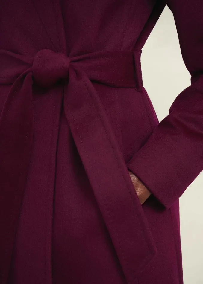 Coats and Jackets Women HOBBS Cristie Wool Coat Warm Plum